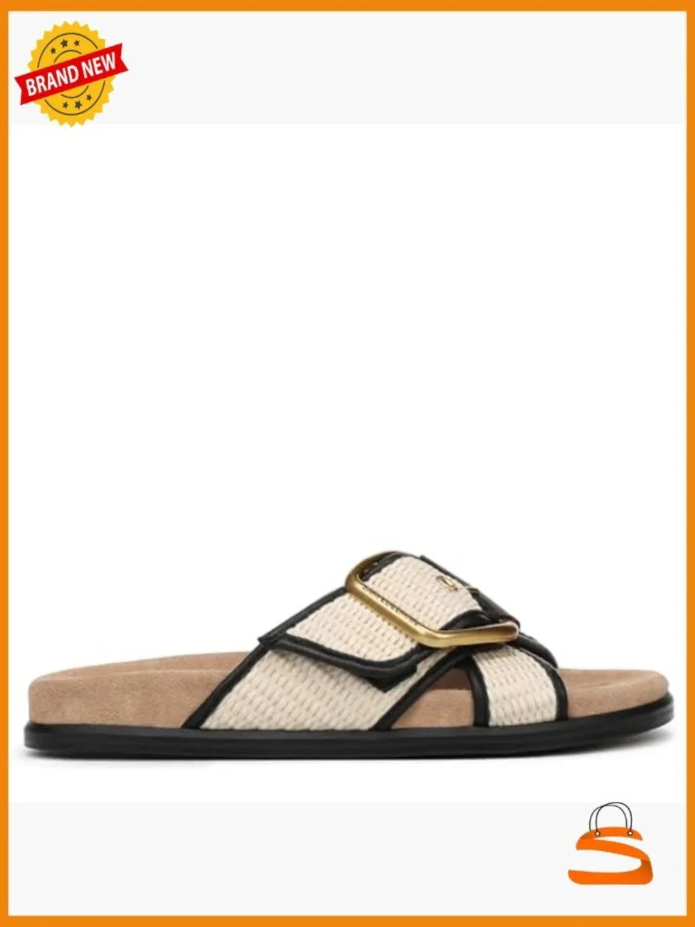 Slide Sandals with Open Toe and Slip-On Closure
